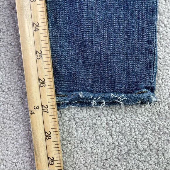 Rag & Bone Jeans Women's 26 Blue Skinny Low Rise Dark Denim Stretch Distressed - Picture 11 of 12